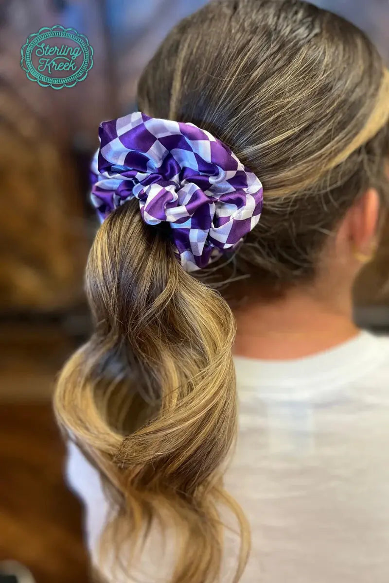 Pep Rally Scrunchie Purple Classy Southern Bling
