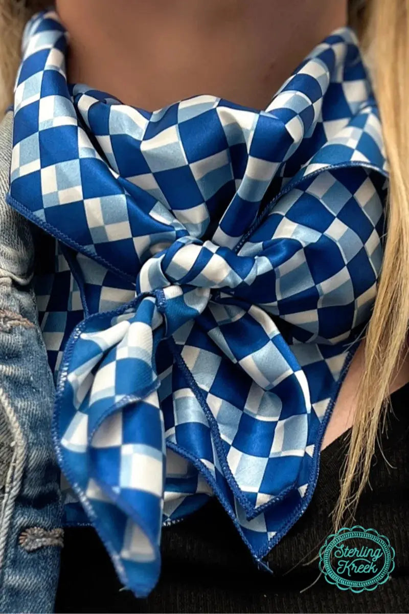 Pep Rally Wild Rag Blue Classy Southern Bling