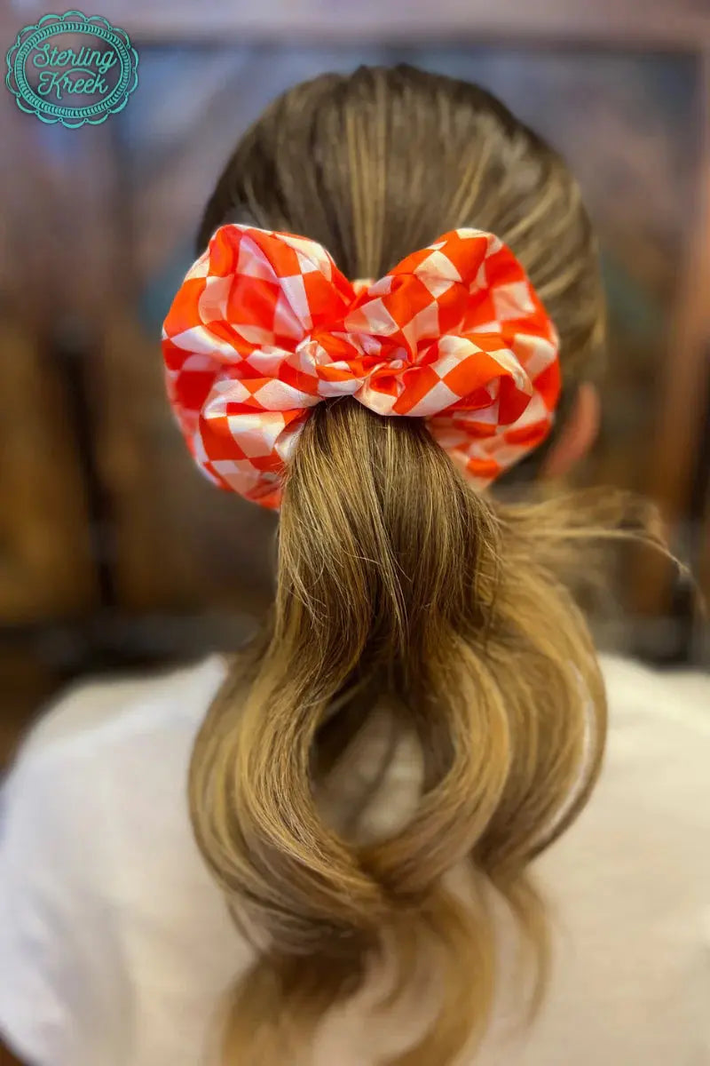 Pep Rally Scrunchie Orange Classy Southern Bling