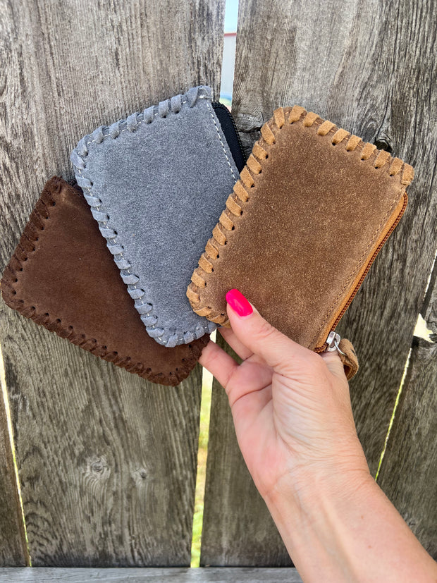 Stitch Zipper Wallet (Multiple Colors)