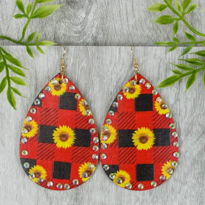 Sunflower Plaid Earrings