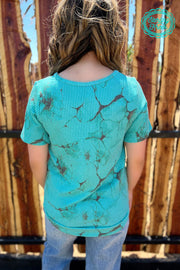 Turquoise Herd V-Neck Top