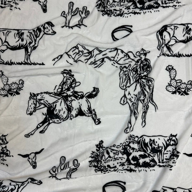 Cowboy King Size Throw Blanket