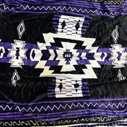 Black and Purple Aztec King size Blanket