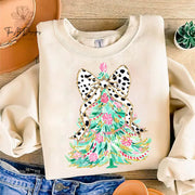 Watercolor Christmas Tree Sweatshirt (Multiple Colors)