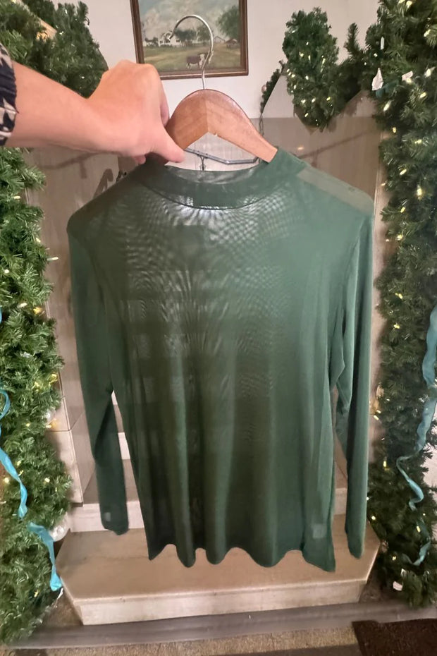 Meshed Out Green Top