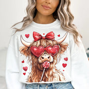 Valentines Highland Cow Top (Multiple Options)