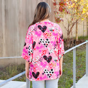 Heart Print Valentine's Cardigan