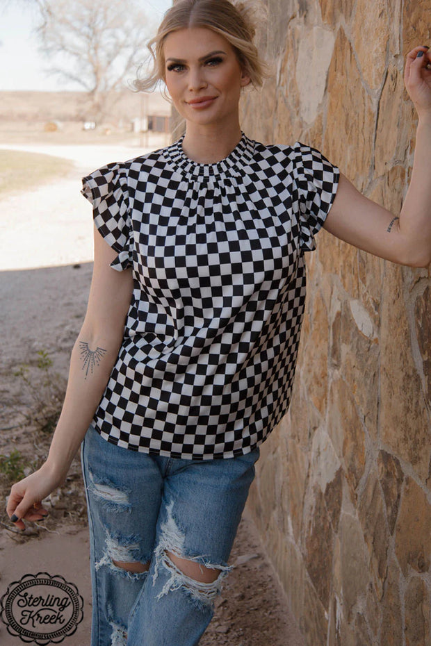 Babydoll Checkered Top