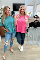 Close to Myself Patch Pocket Tee in Dusty Teal Ave Shops
