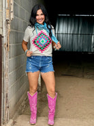 Ryanne's Neon Aztec Tee Texas True Threads