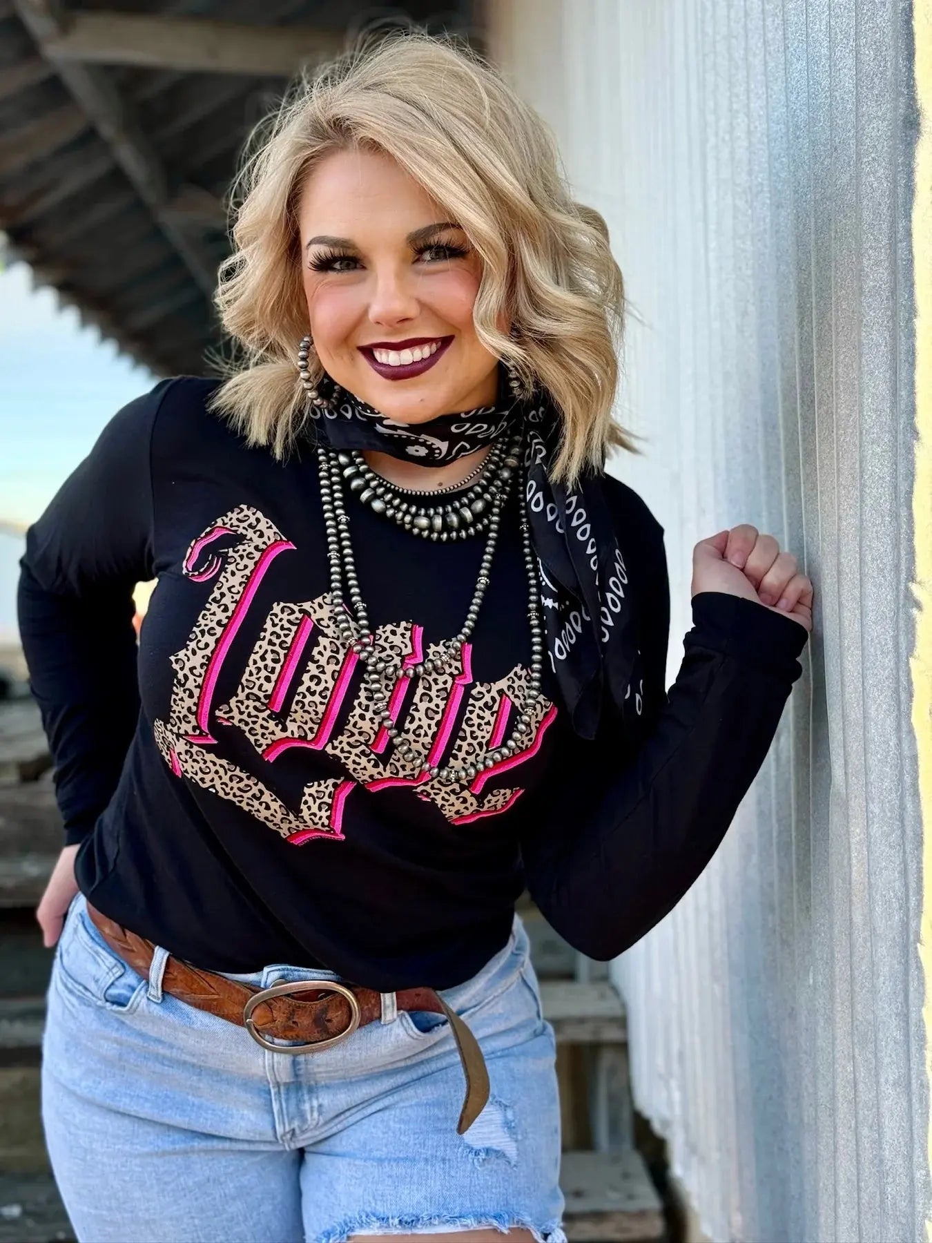 Baby Leopard Love Long Sleeve Top Classy Southern Bling