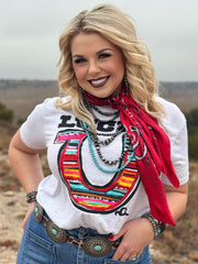 Callie Ann Stelter Lucky Serape Horseshoe Tee