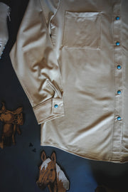 Leather Lux Top- Sand