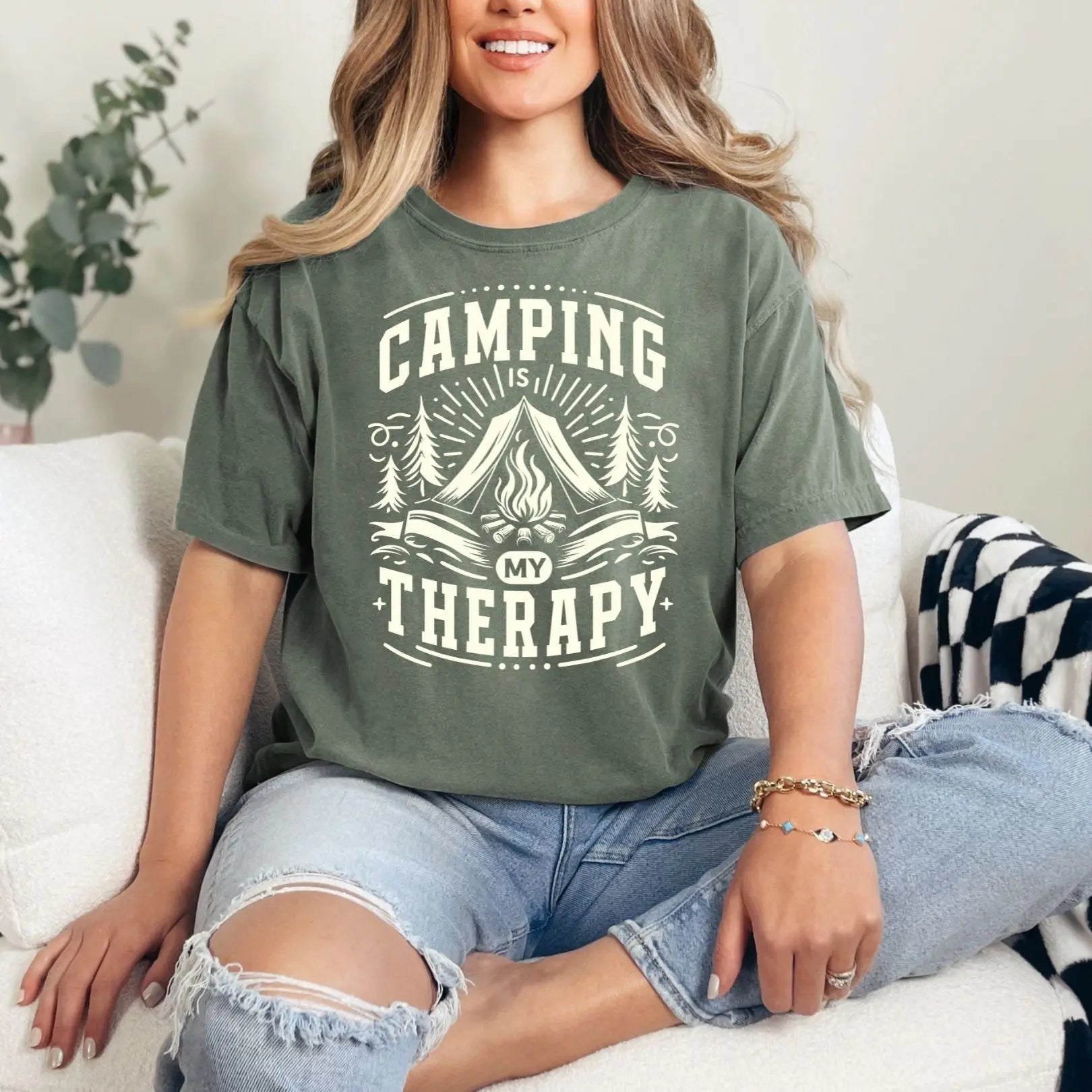 PREORDER: Camping Therapy Graphic Tee Ave Shops