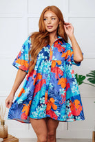 Mother Nature's Recipes Collared Dress in Blue Ave Shops
