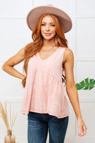 Never Second Best V-Neck Blouse in Peach Ave Shops