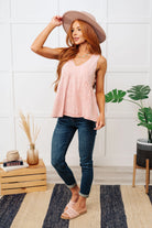 Never Second Best V-Neck Blouse in Peach Ave Shops