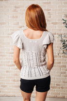 No One Knows Pointelle Knit Top Ave Shops