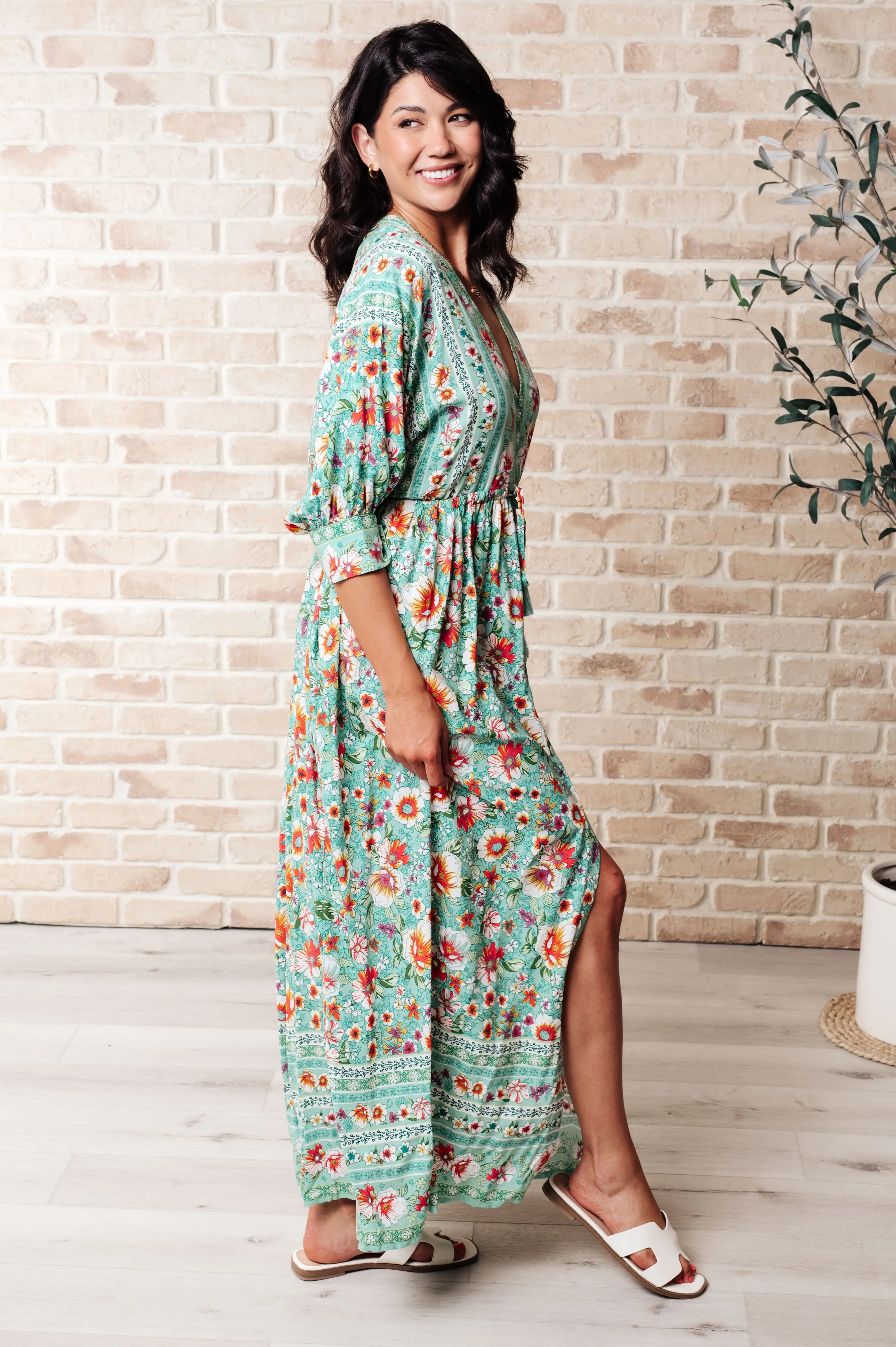 Rollin' Down the Windows V-Neck Dress Ave Shops