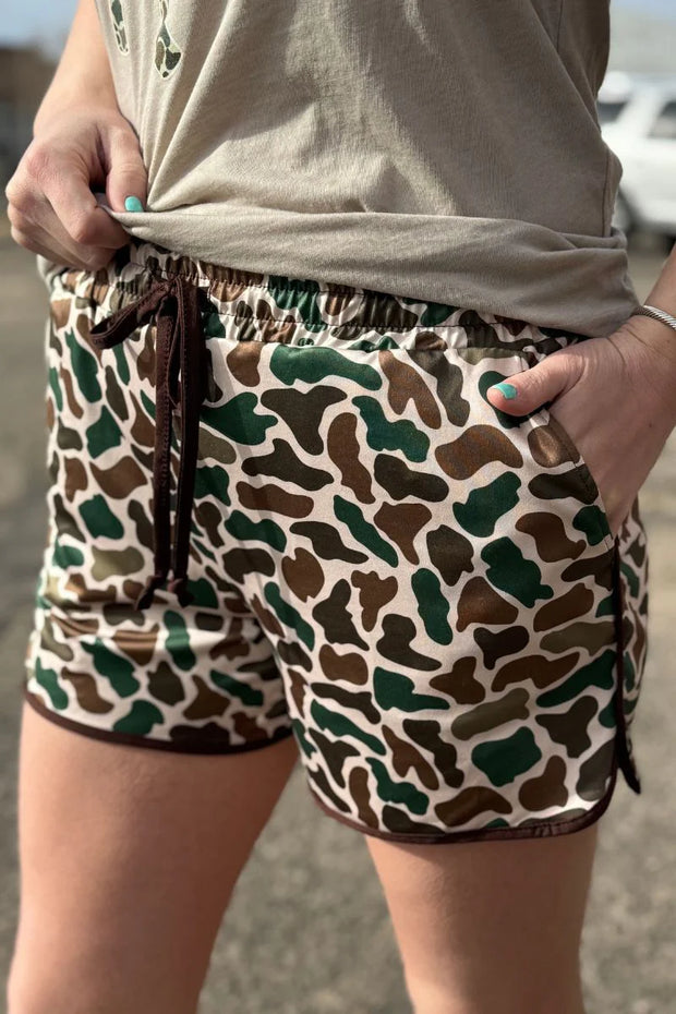 Stand down camo shorts