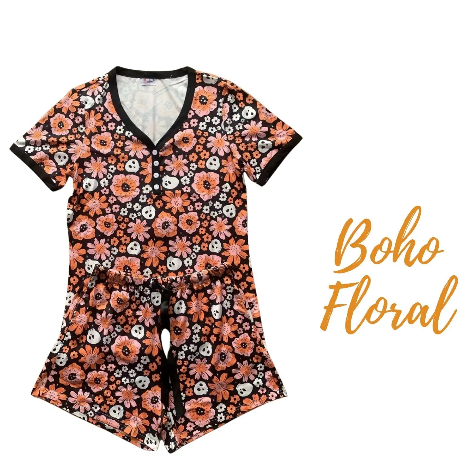 PREORDER: Halloween Pajama Short Set in Five Prints Ave Shops