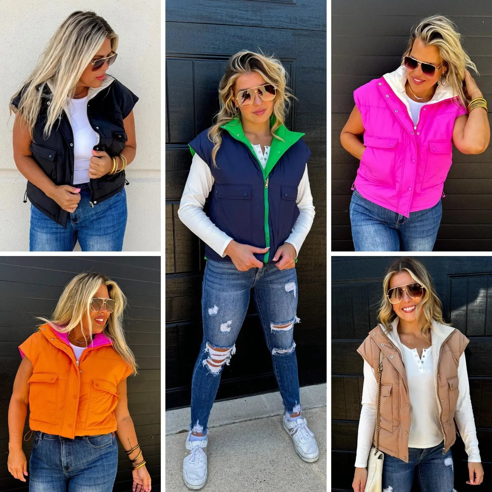 PREORDER: Maddox Reversible Puffer Vest in Five Colors Ave Shops