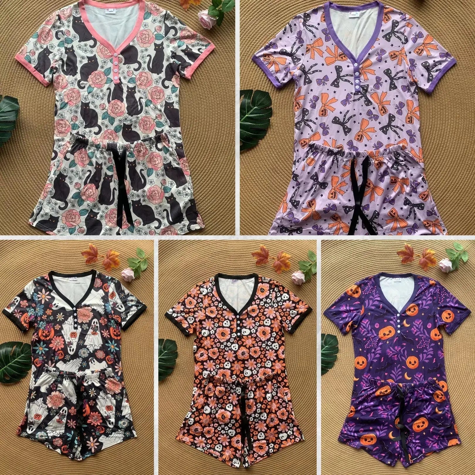 PREORDER: Halloween Pajama Short Set in Five Prints Ave Shops