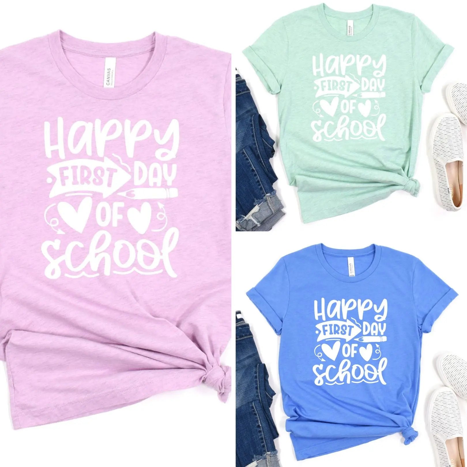 PREORDER: Happy First Day of School Graphic Tee Ave Shops