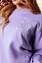 Stay Delulu Scuba Sweatshirt Periwinkle Ave Shops