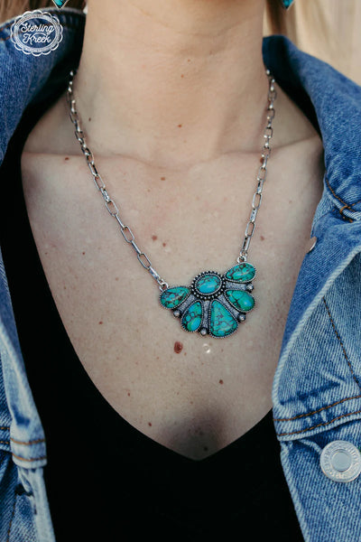 Turquoise Tombstone Necklace