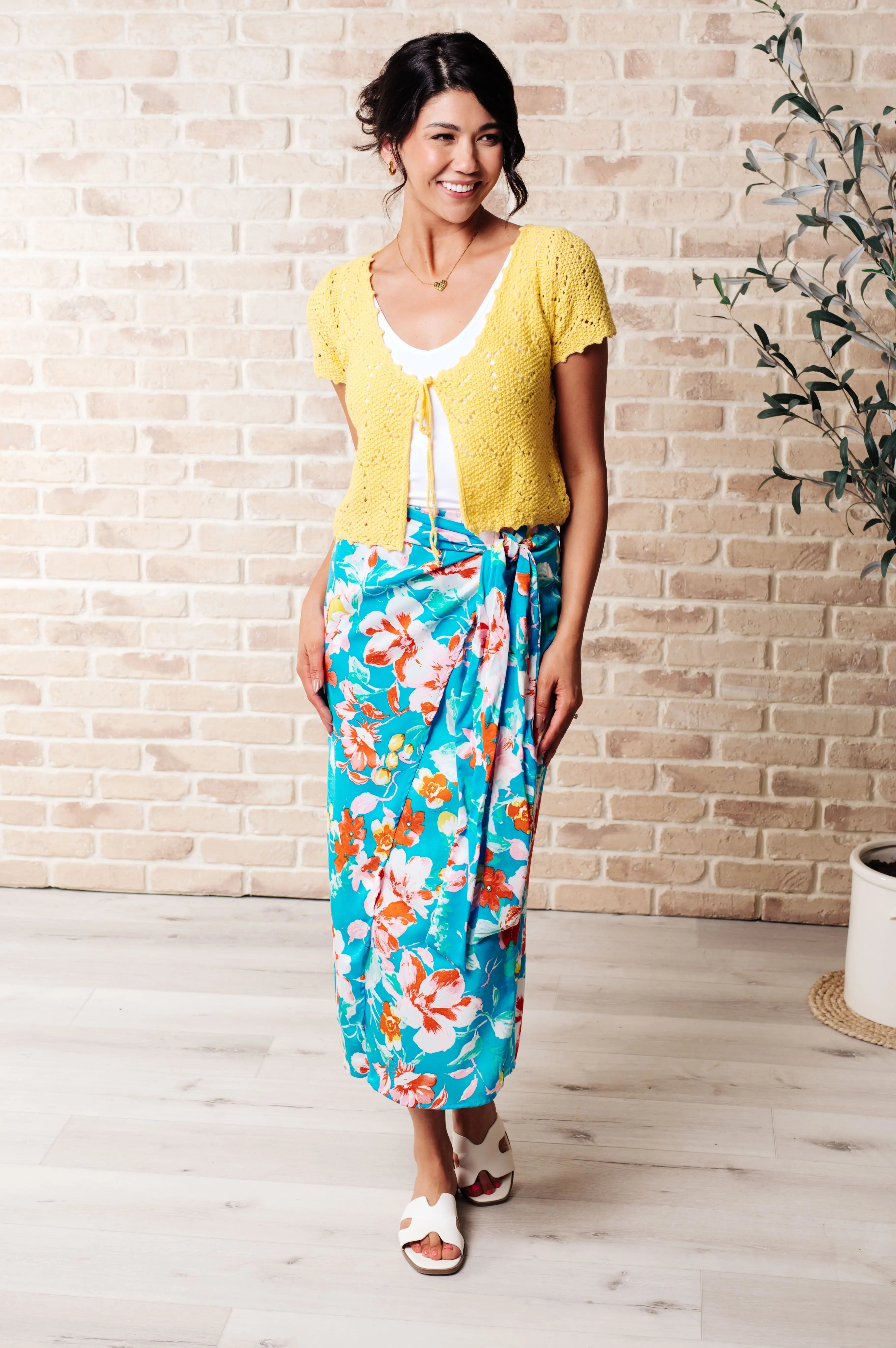 Take Me Outside Wrap Around Skirt in Blue Ave Shops