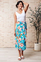 Take Me Outside Wrap Around Skirt in Blue Ave Shops