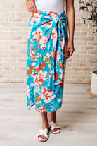 Take Me Outside Wrap Around Skirt in Blue Ave Shops