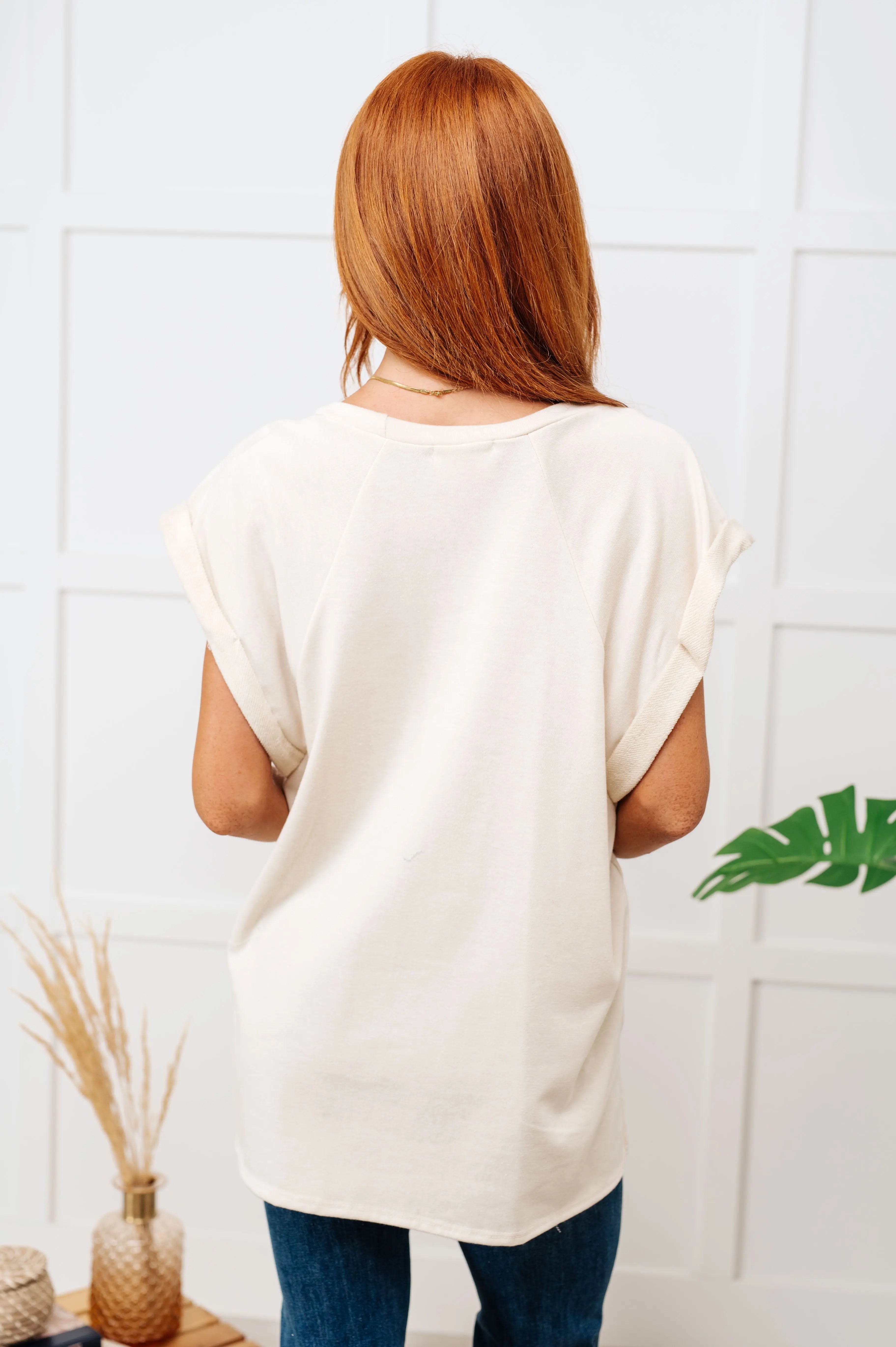 Thunder and Lightning Top in Cream Ave Shops