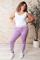 Tommy Two Tone Waffle Joggers Purple Ave Shops
