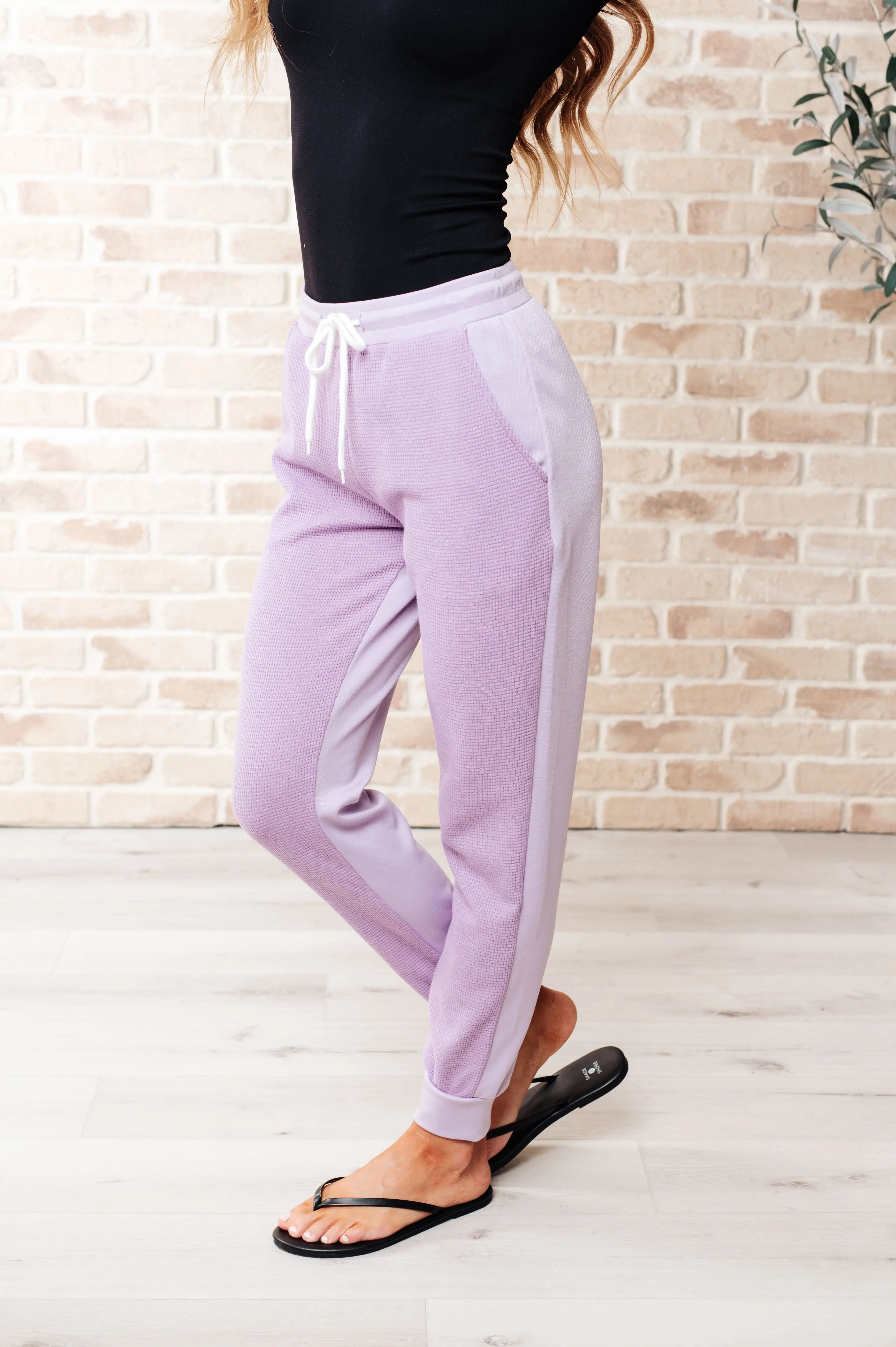 Tommy Two Tone Waffle Joggers Purple Ave Shops