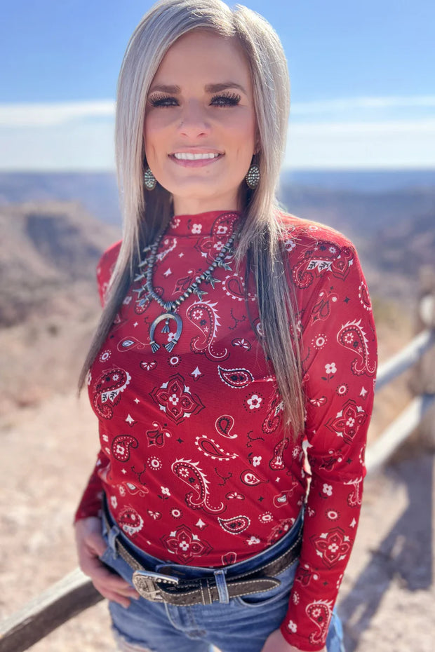 Bandana Babe Mesh Top