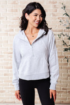 Working Up A Sweat Hooded Pullover in Grey Ave Shops