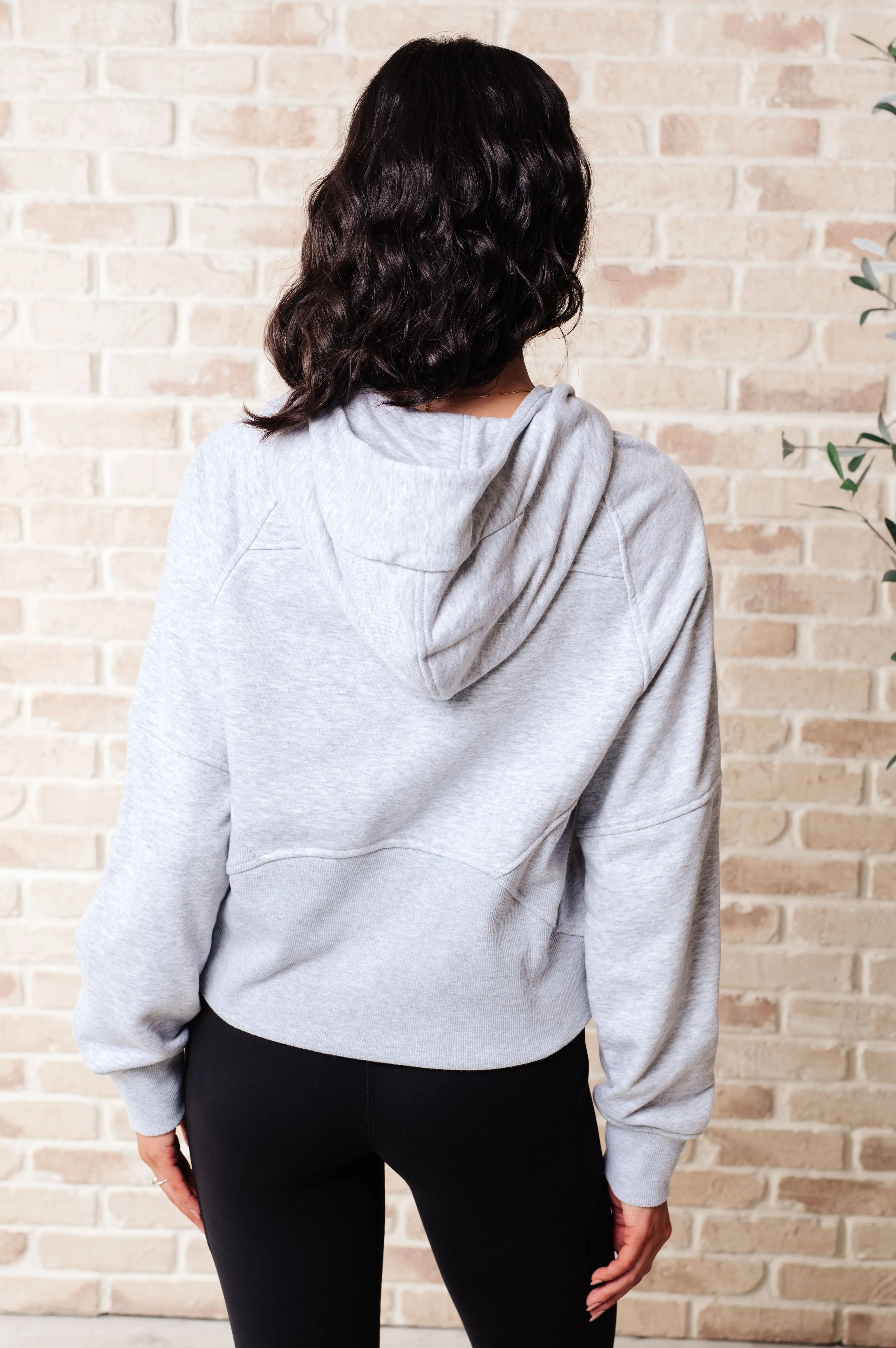 Working Up A Sweat Hooded Pullover in Grey Ave Shops