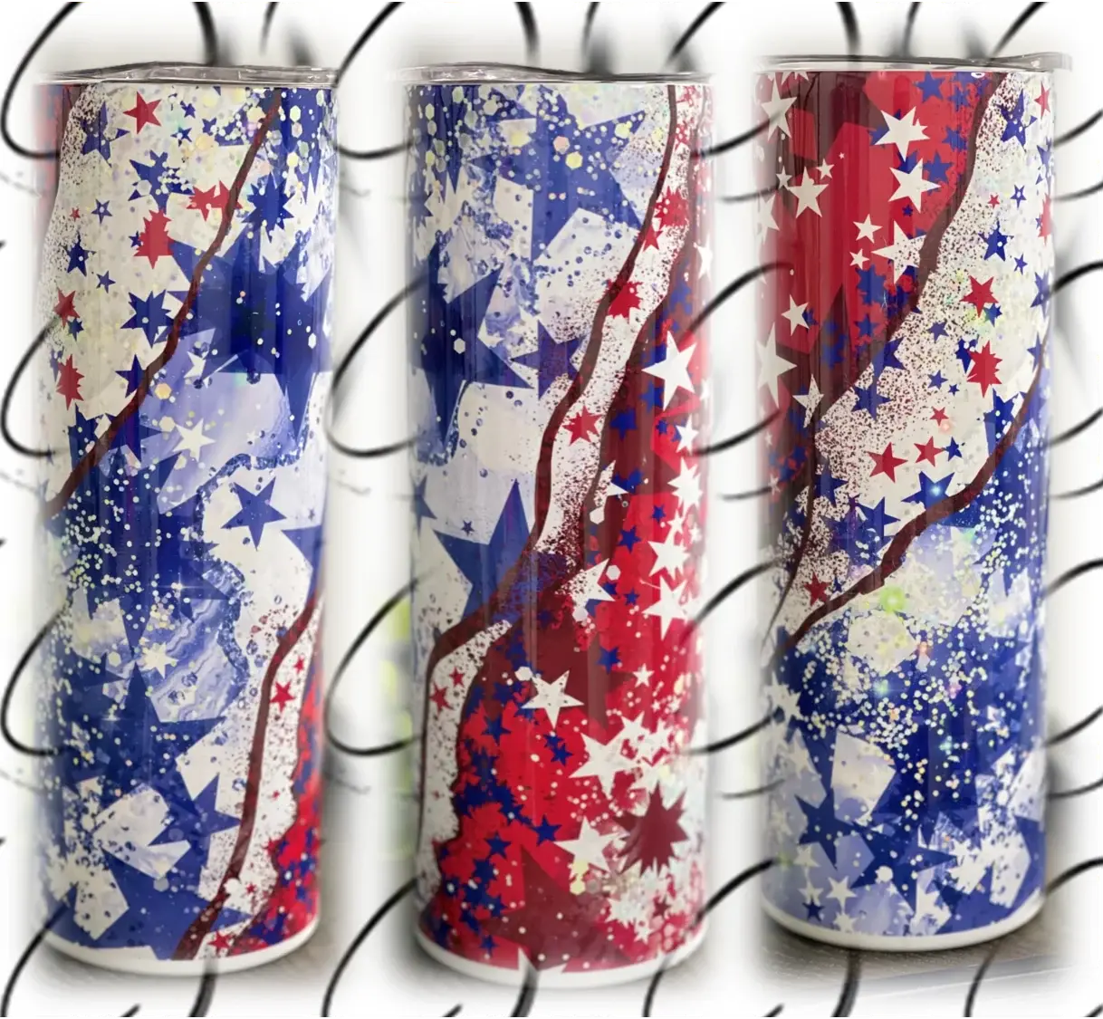 PREORDER: Patriotic Geode Skinny Tumbler Ave Shops
