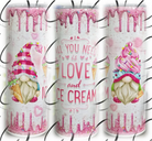 PREORDER: Love & Ice Cream Gnome Skinny Tumbler Ave Shops