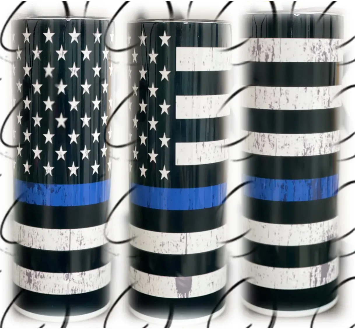 PREORDER: Thin Blue Line Skinny Tumbler Ave Shops