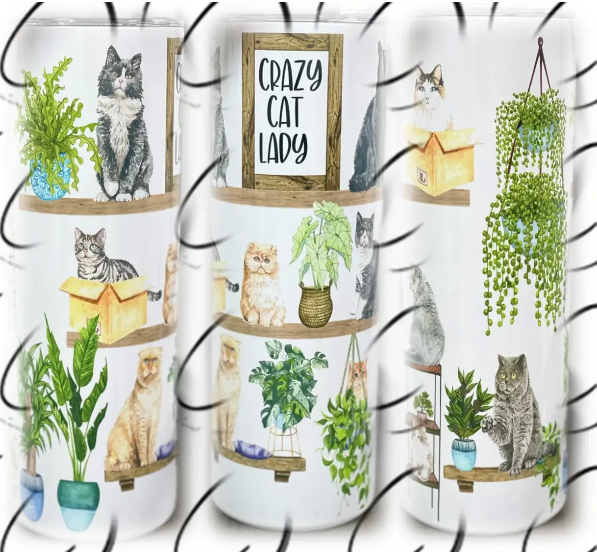PREORDER: Crazy Cat Lady Skinny Tumbler Ave Shops