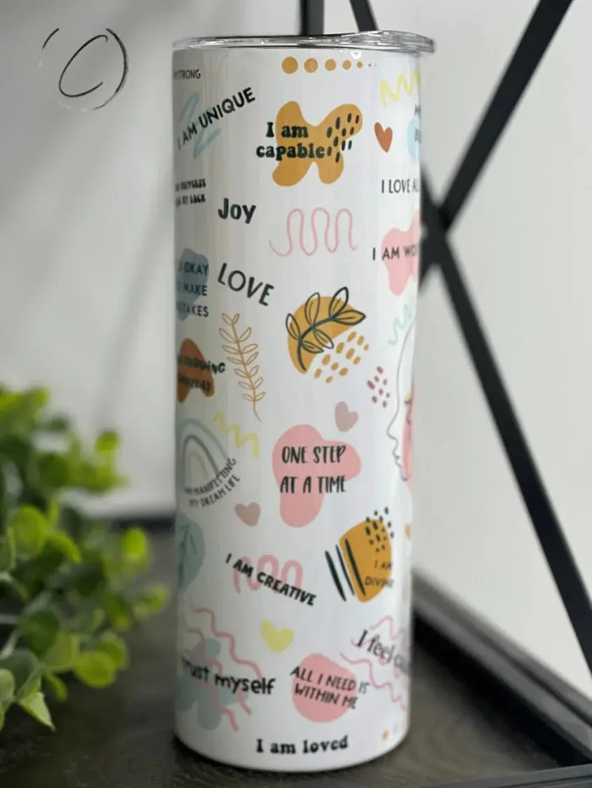 PREORDER: Daily Affirmations Skinny Tumbler Ave Shops