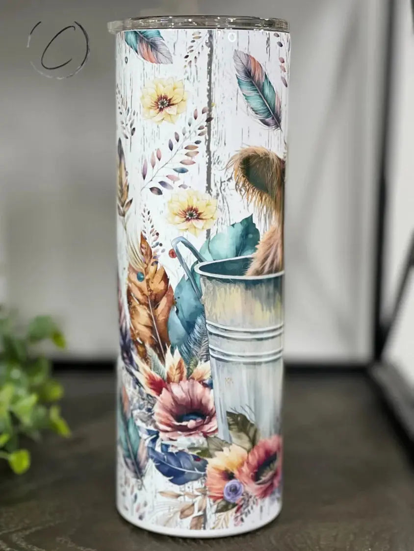 PREORDER: Boho Bucket Highland Cow Skinny Tumbler Ave Shops