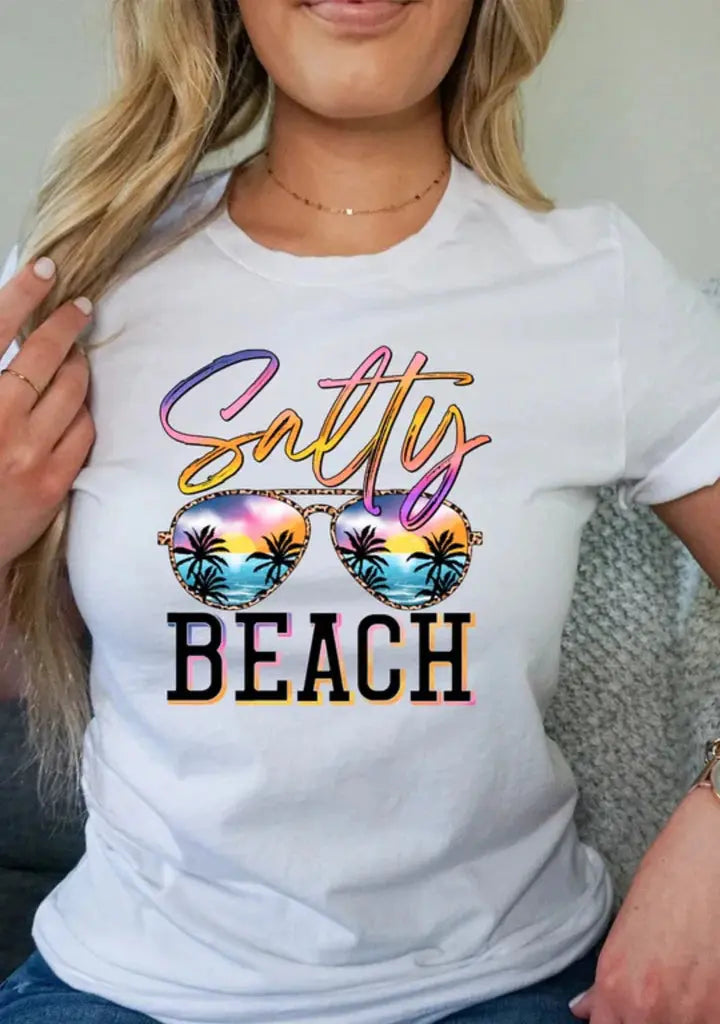 Salty Beach Tee Classy Southern Bling
