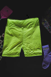 Chillville Biker shorts- neon