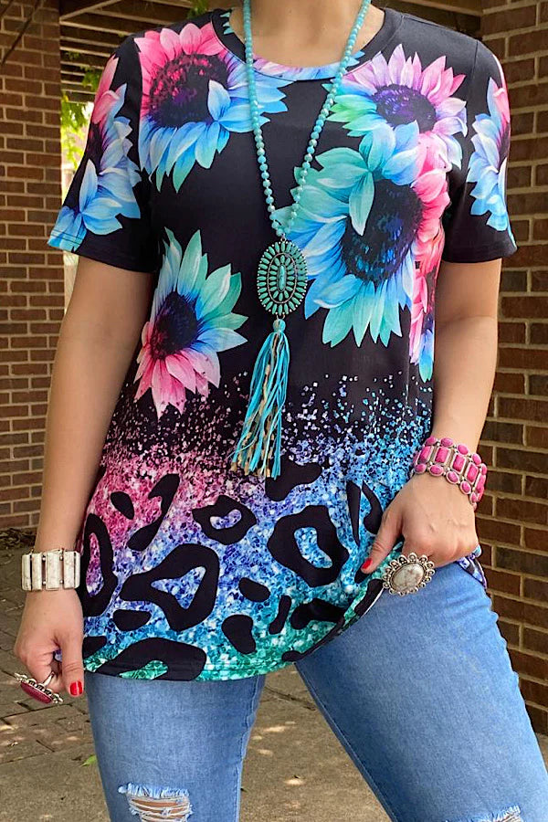 Ombré Sunflower Top