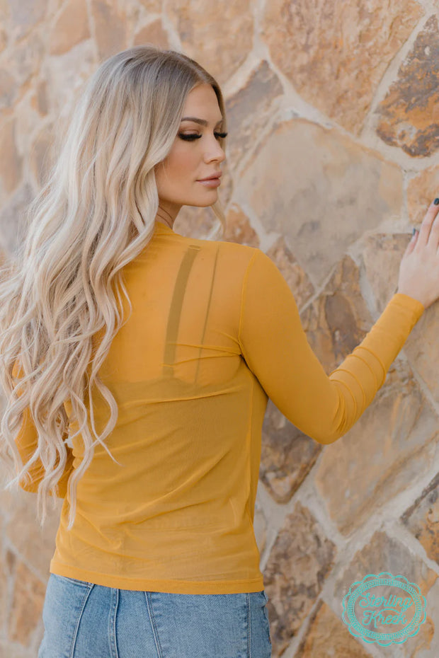 Meshed Out Mustard Top